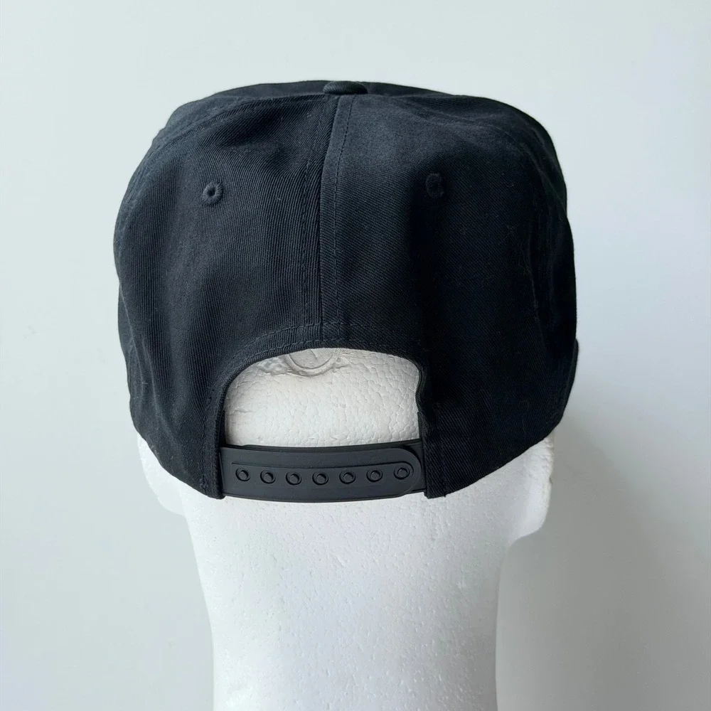Brixton Manufacturing Co Trucker Snapback Hat Black Patch Logo Cap Retro Skater